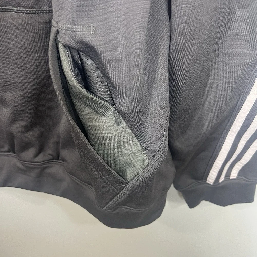 Adidas NBA Player Issued Sacramento Kings Hoodie Mens Sz Large +2 Climawarm Gray